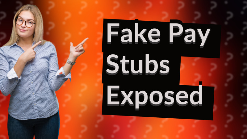 Fake Pay Stubs Exposed