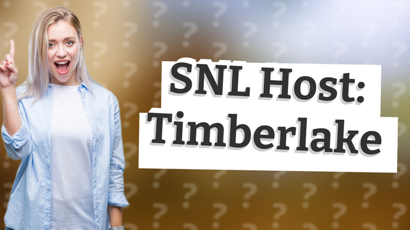 SNL Host: Timberlake