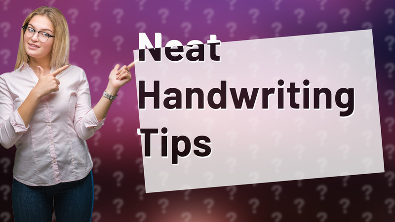 Neat Handwriting Tips