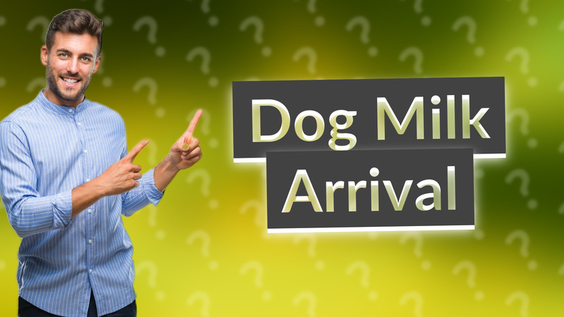 Dog Milk Arrival