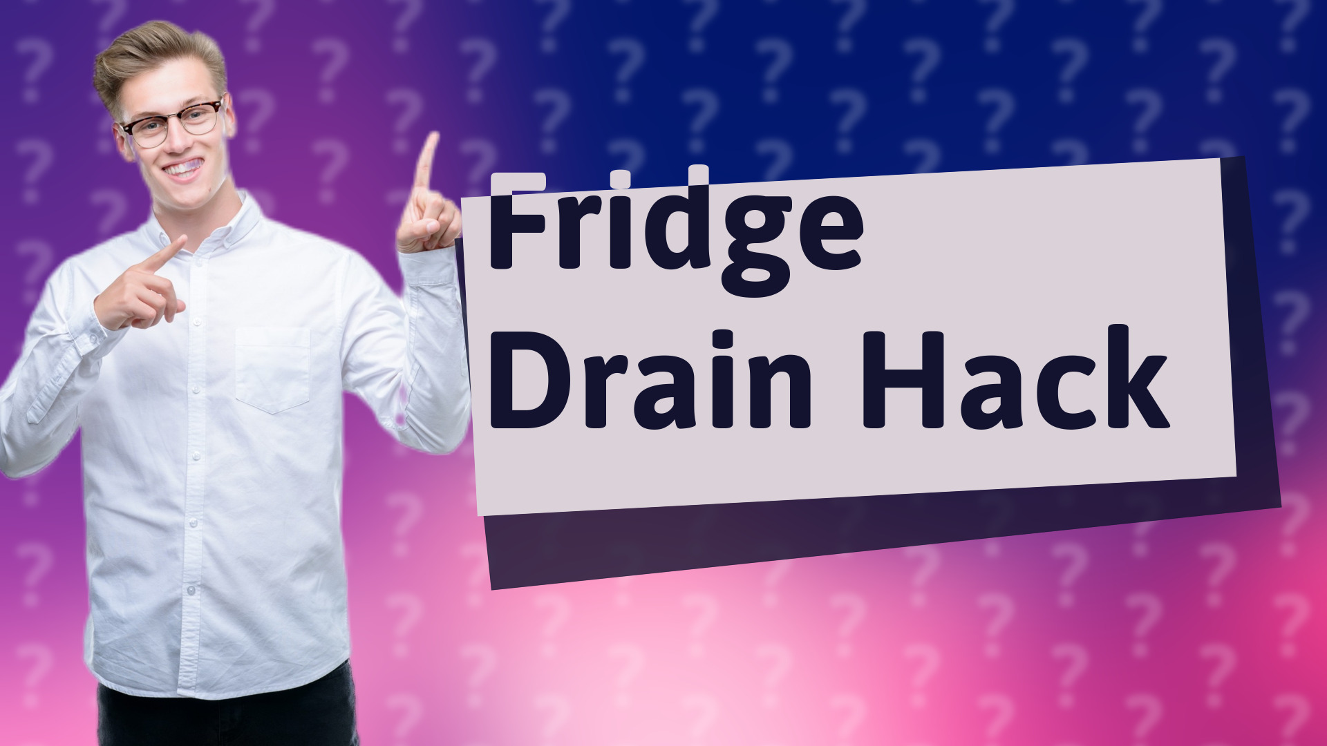 Fridge Drain Hack