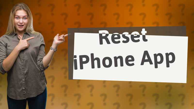 Reset iPhone App