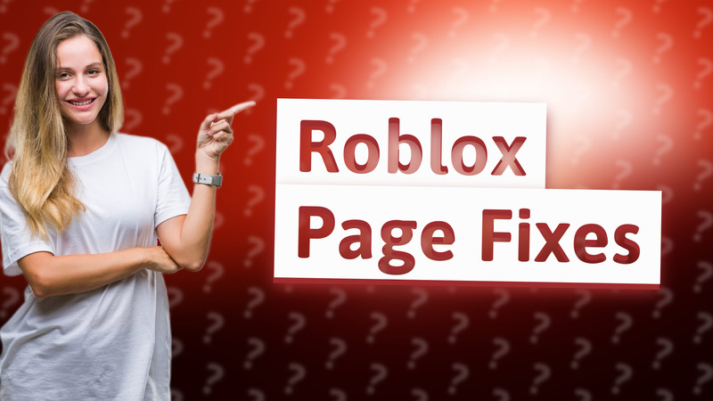 Roblox Page Fixes