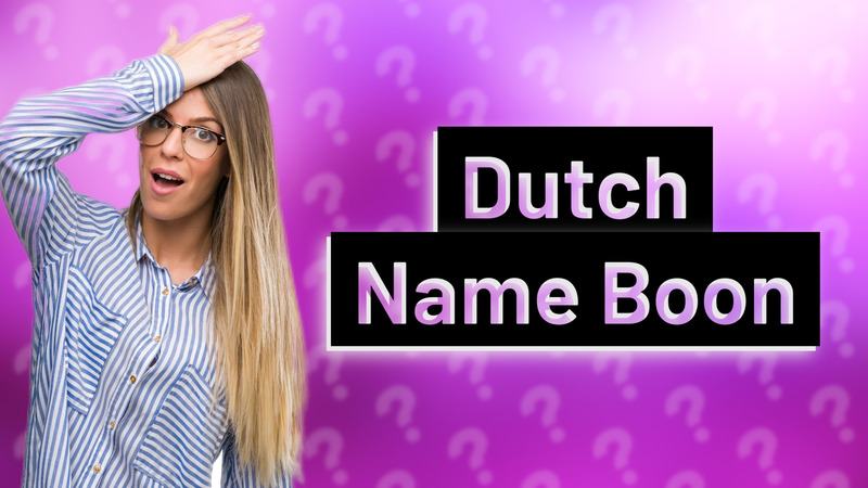 Dutch Name Boon