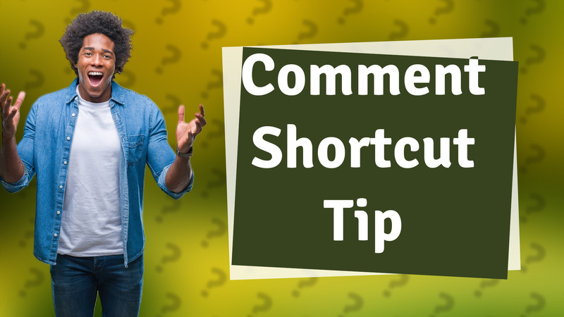 Comment Shortcut Tip