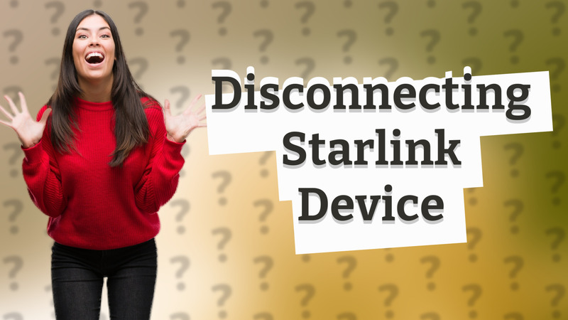 Disconnecting Starlink Device