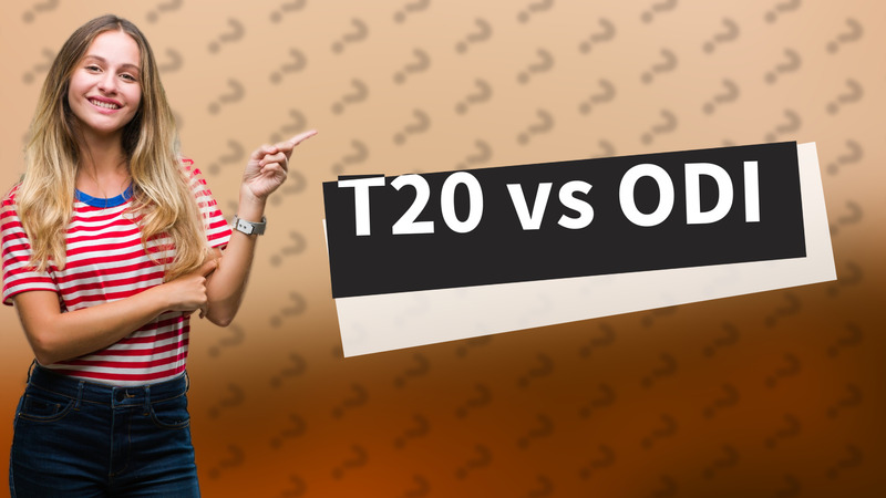 T20 vs ODI
