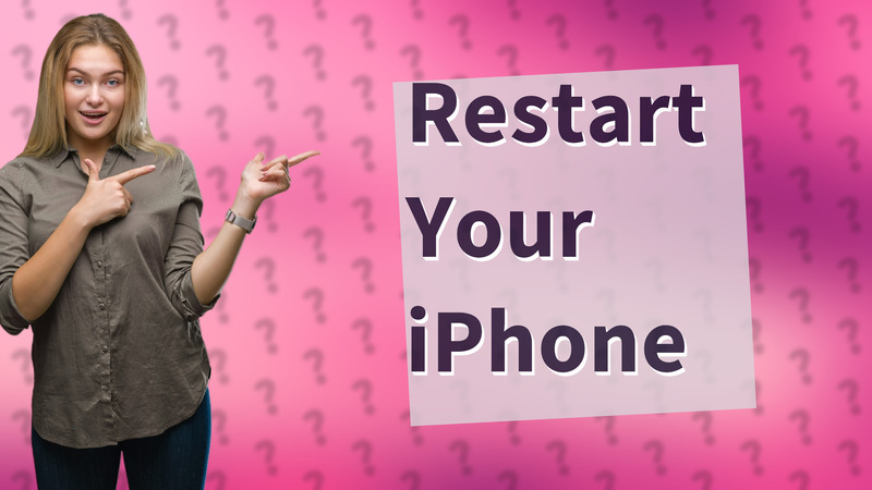 Restart Your iPhone