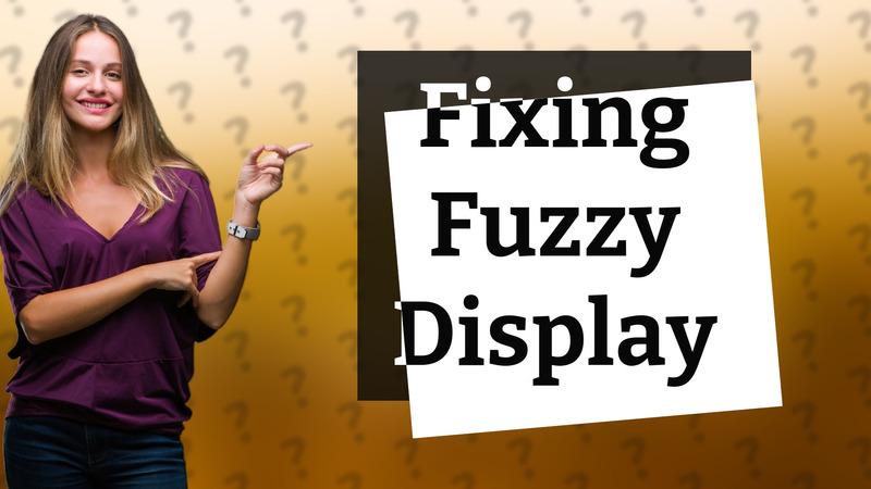 Fixing Fuzzy Display