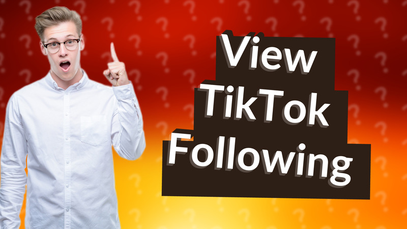 View TikTok Following