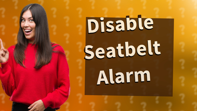 Disable Seatbelt Alarm