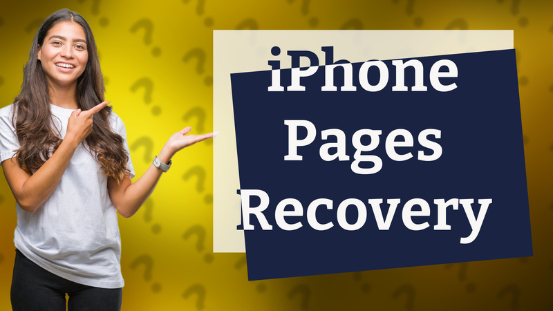 iPhone Pages Recovery