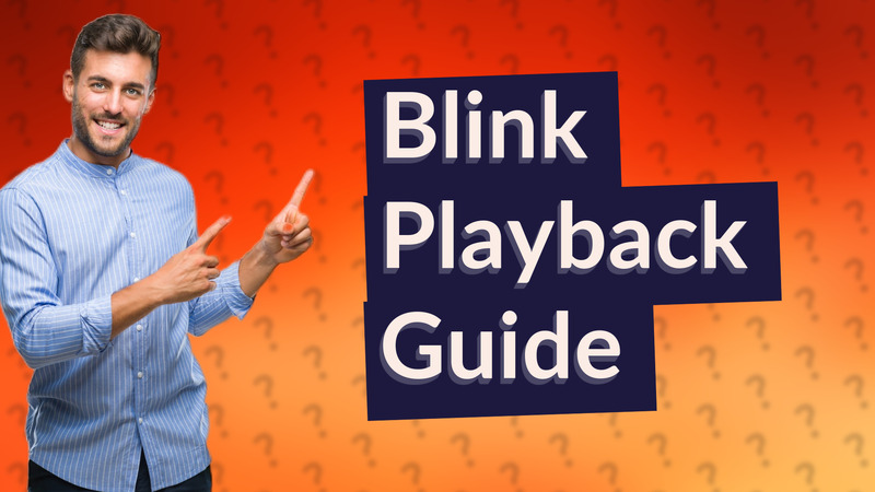 Blink Playback Guide