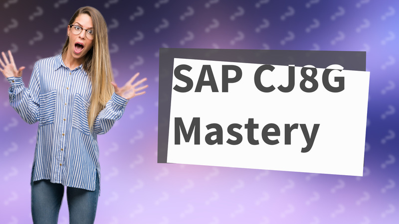 SAP CJ8G Mastery