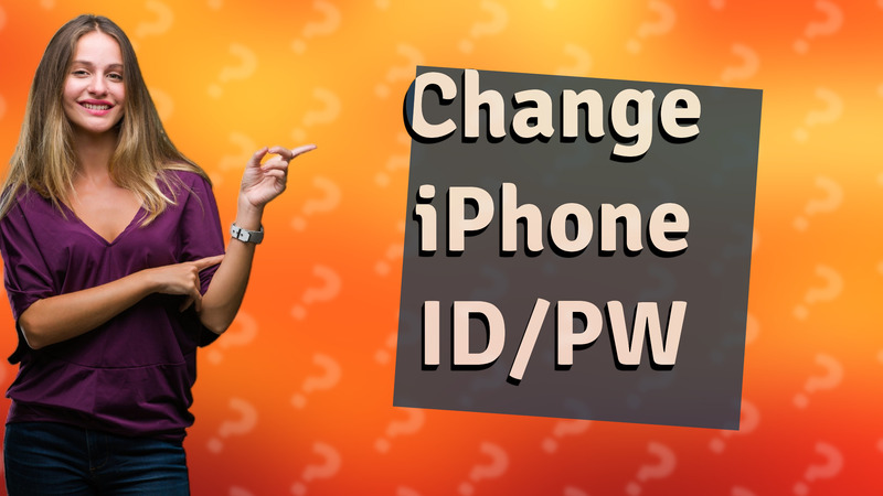 Change iPhone ID/PW
