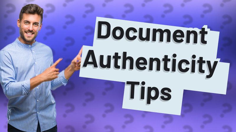 Document Authenticity Tips