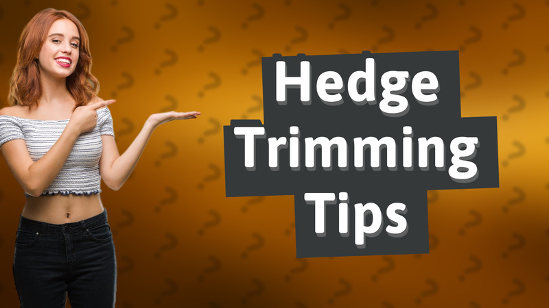 Hedge Trimming Tips