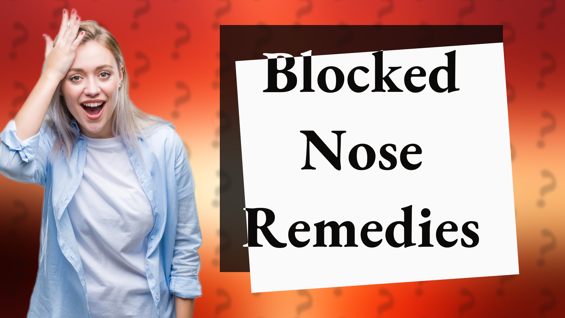 Blocked Nose Remedies