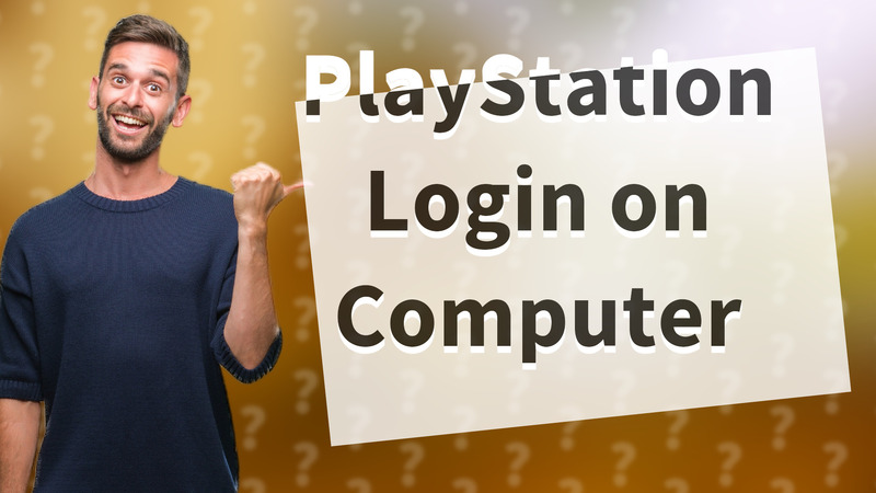 PlayStation Login on Computer