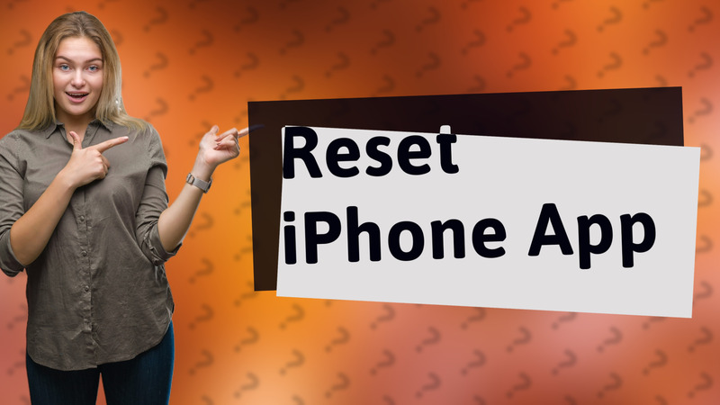 Reset iPhone App