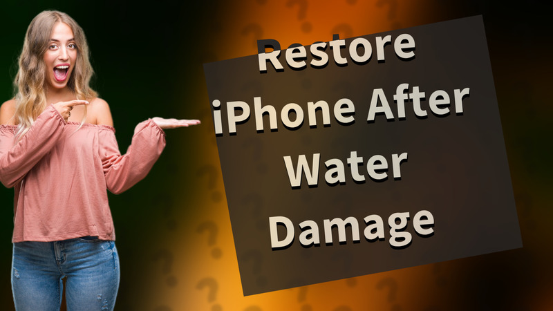Restore iPhone After Water Damage