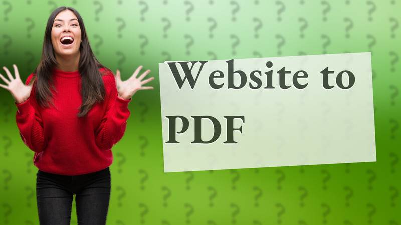 Website to PDF