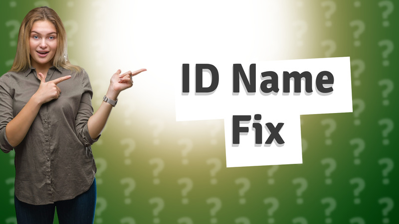 ID Name Fix