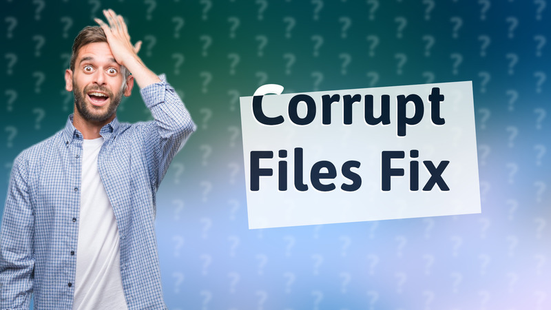 Corrupt Files Fix