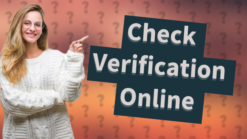 Check Verification Online