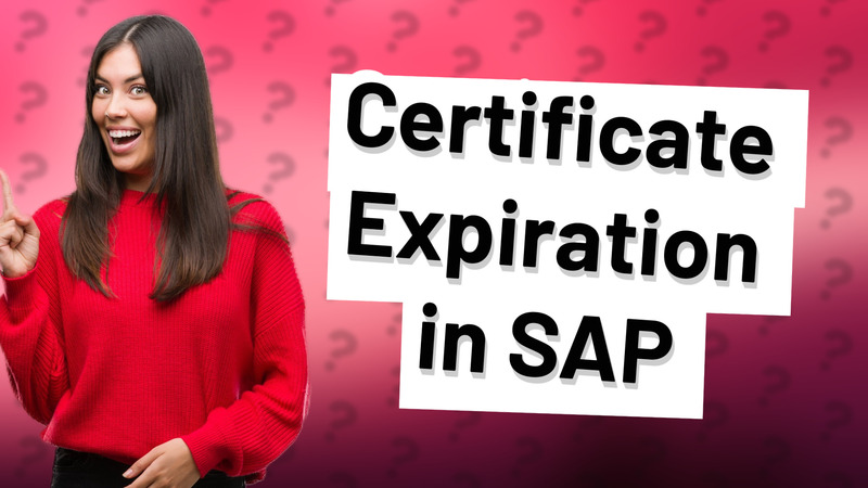 Certificate Expiration in SAP