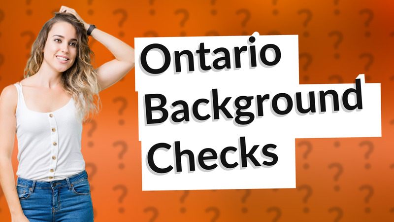 Ontario Background Checks