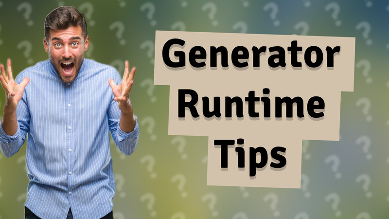 Generator Runtime Tips