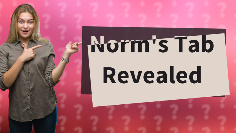 Norm's Tab Revealed