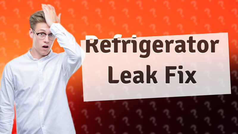 Refrigerator Leak Fix