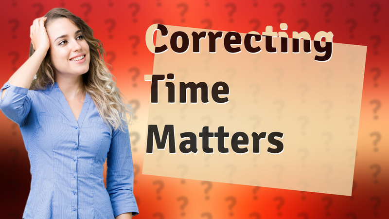 Correcting Time Matters