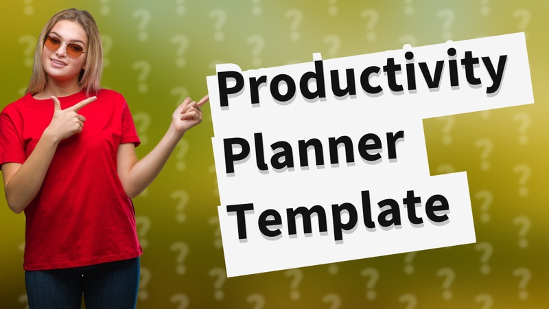 Productivity Planner Template