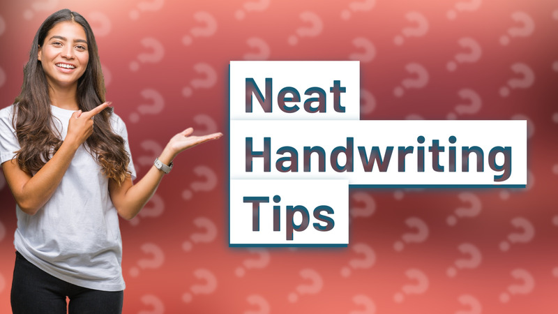 Neat Handwriting Tips