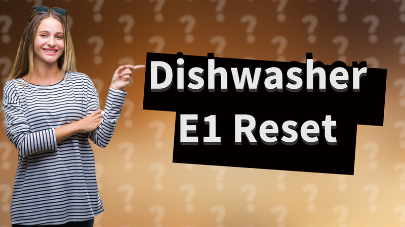 Dishwasher E1 Reset