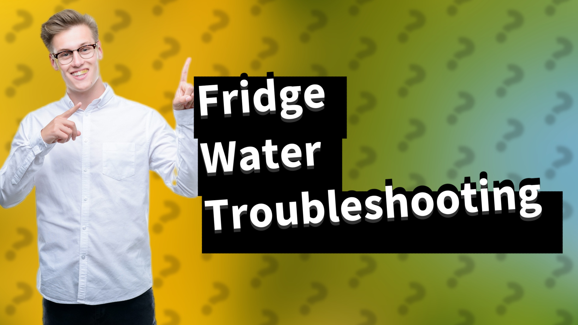 Fridge Water Troubleshooting