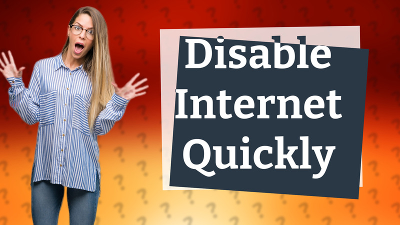 Disable Internet Quickly