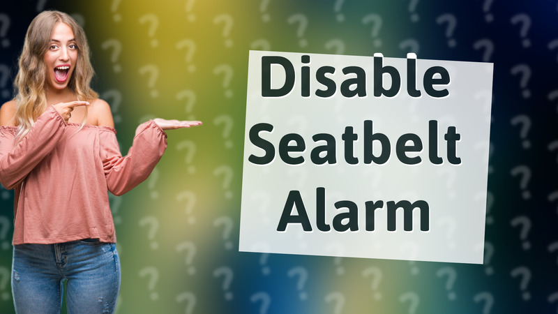 Disable Seatbelt Alarm