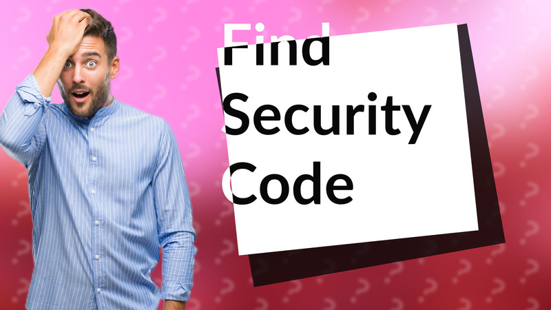 Find Security Code