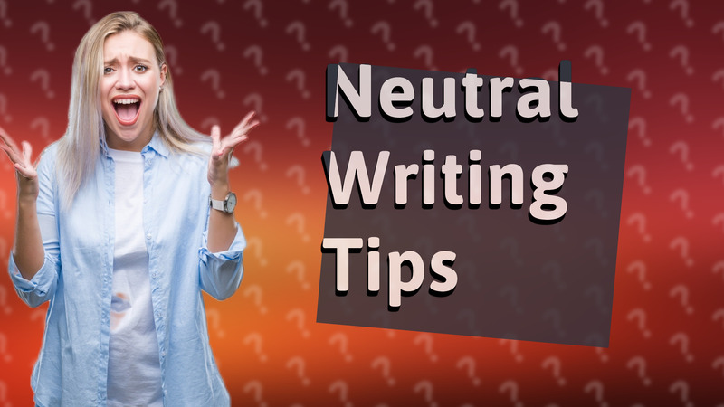 Neutral Writing Tips