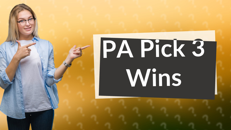 PA Pick 3 Wins