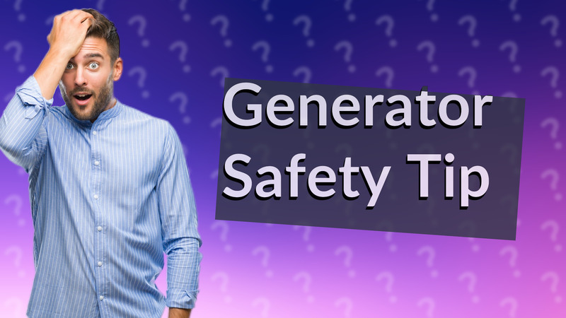 Generator Safety Tip