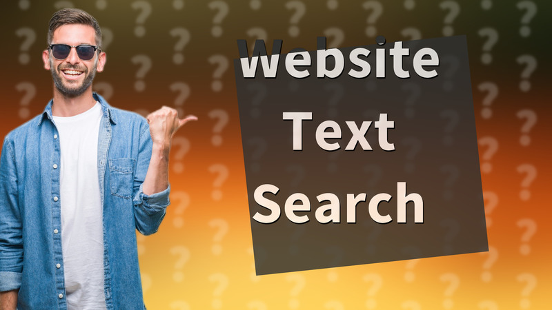 Website Text Search