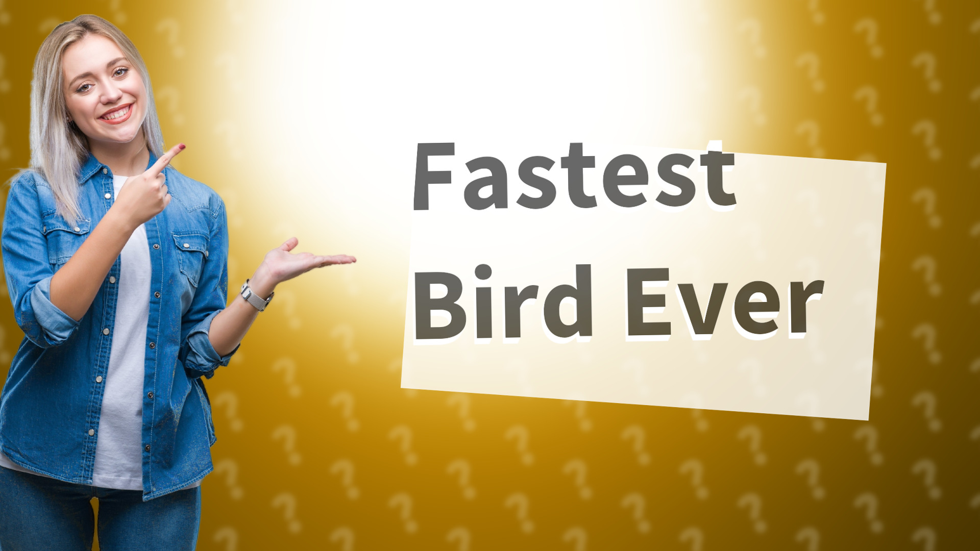 Fastest Bird Ever