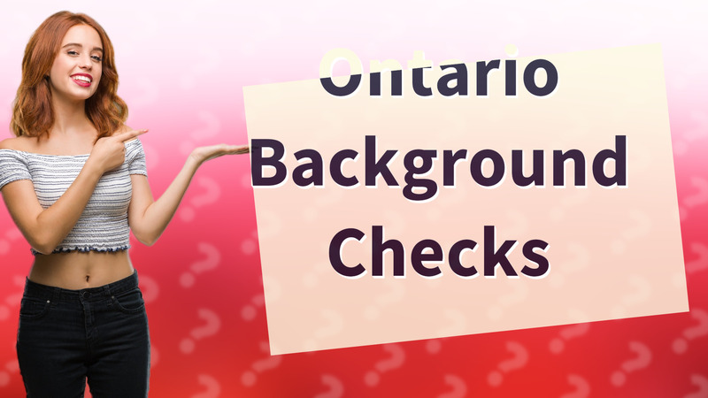 Ontario Background Checks