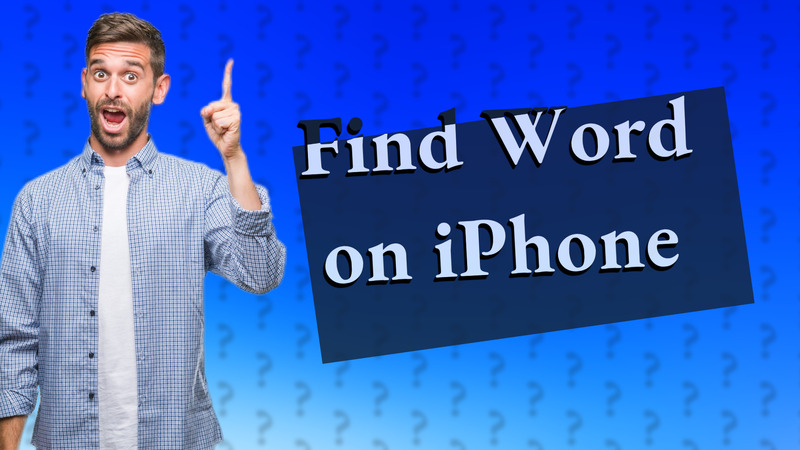 Find Word on iPhone