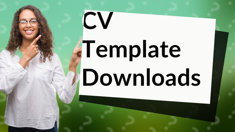CV Template Downloads